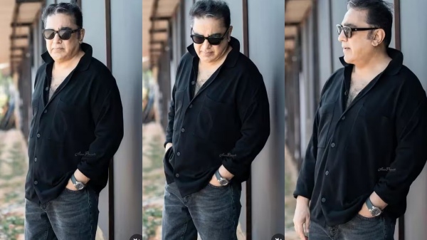 Actor kamal haasan smart look photo trending on social media Actor kamal haasan smart look photo trending on social media