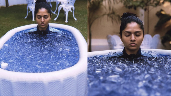 Sunaina took ice bath challenge video and photos stuns fans