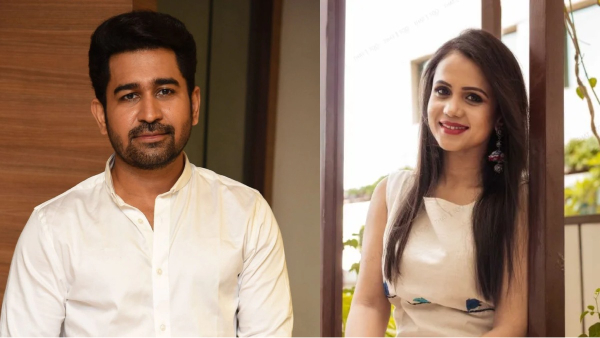 Anchor Manimegalai who cried on stage Vijay Antony consoled her