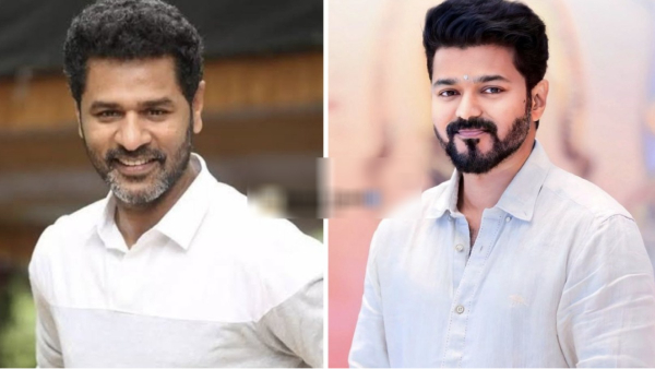 Prabhu deva master seems to narrate a story to Vijay in GOAT movie shooting spot