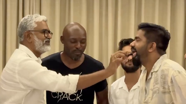 Aadujeevitham movie team celebrates the release of the movie with cake cutting