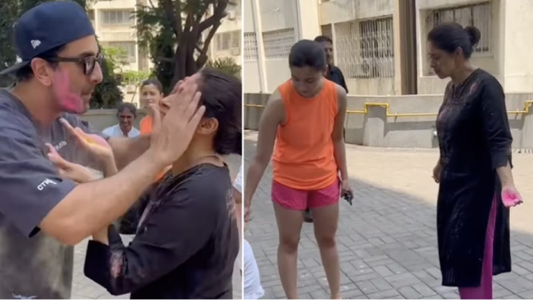 Nadhiya celebrates Holi with Ranbir Kapoor and Alia Bhatt Nadhiya celebrates Holi with Ranbir Kapoor and Alia Bhatt