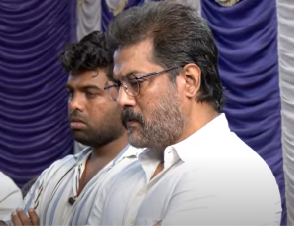 Daniel Balaji eye surface covered with cotton after eye donation process done