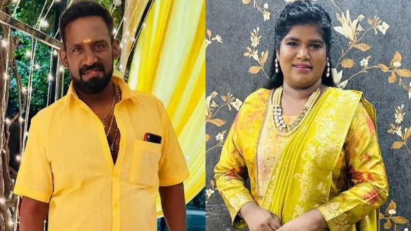 Robo Shankar teases Bigg Boss fame Aranthangi Nisha at Indraja Shankar wedding reception