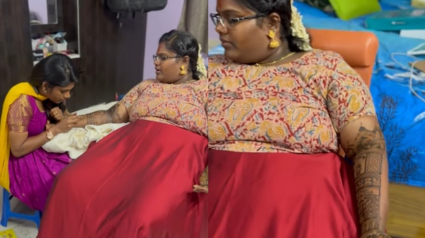 Robo Shankar daughter Indraja Shankar getting ready for her wedding with Mehendi