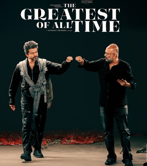 Actor Vijay s The greatest of all time movie first look making photo shared by Director Venkat prabhu
