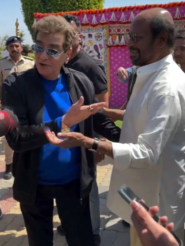 Rajinikanth praises Ambani pull Kailasa and Vaikund to our earth for his son wedding Rajinikanth praises Ambani pull Kailasa and Vaikund to our earth for his son wedding