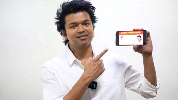 Fans comments on Vijay s hairstyle in his video today