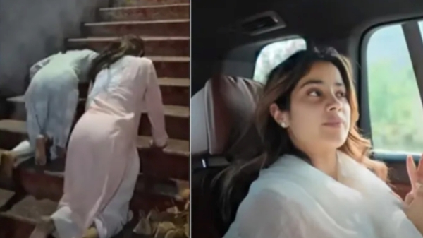 Bollywood actress janhvi kapoor visits tirupati temple
