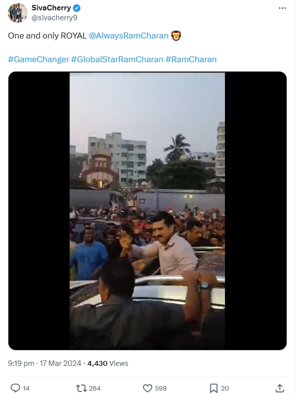 Actor Ramcharan is playing dual role in Game changer movie it seems