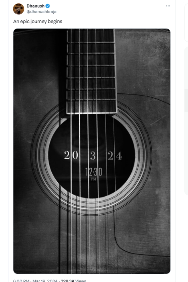 Actor Dhanush announced that Ilayaraja biopic announcement released tomorrow