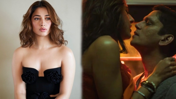 Vijay Varma done lip lock and bed room scenes with Sara Ali Khan in Murder Mubarak OTT movie