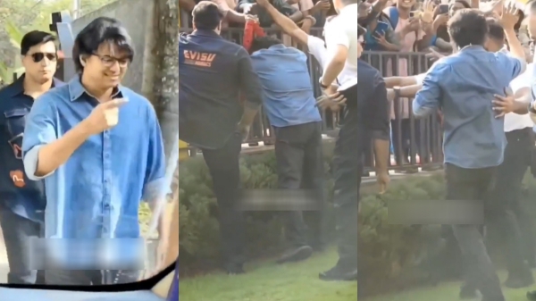 Vijay greets his Kerala fans and receives garland from a girl fan video goes trending