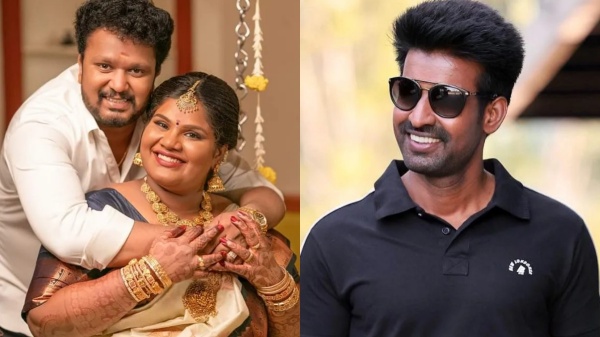 Soori wishes and gifts heavy amout to Indraja Shankar at her marriage reception Soori wishes and gifts heavy amout to Indraja Shankar at her marriage reception