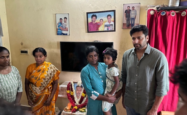 Actor Jayam Ravi condoled his fans death