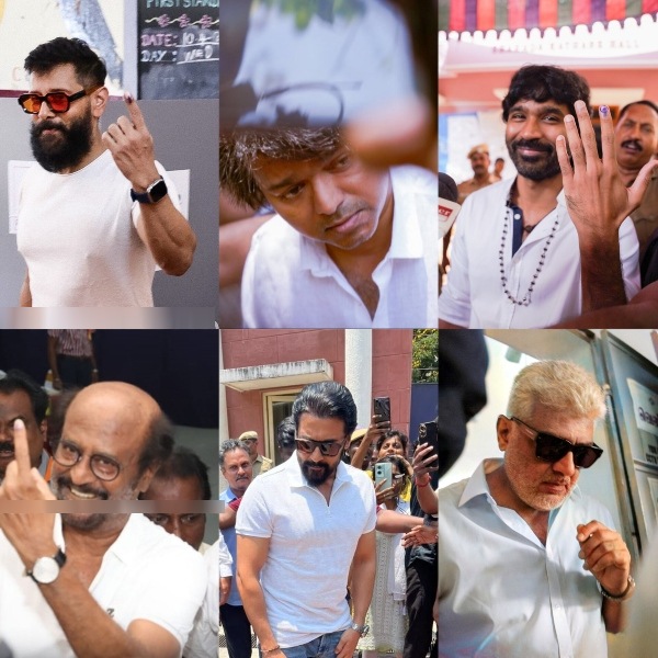 Super Star Rajinikath to Thalapathy Vijay many actors wears white shirt to cast their votes