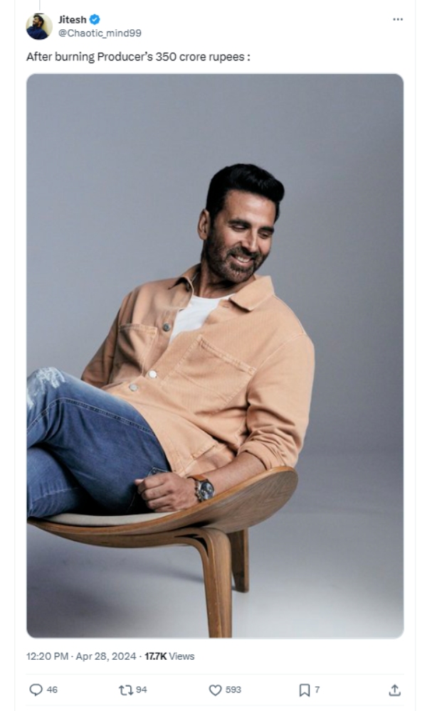 Fans trolled Akshay Kumar after he shares a post in his Twitter handle