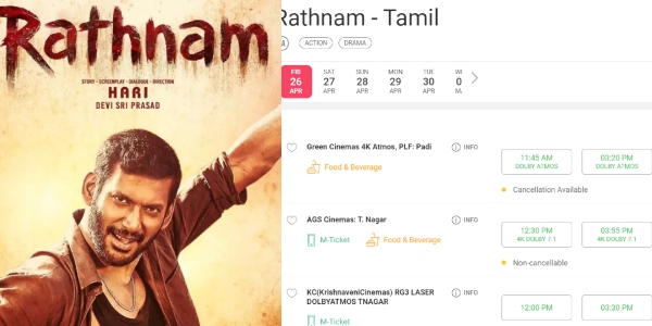 Vishal s Rathnam movie ticket booking still not opened in many theaters