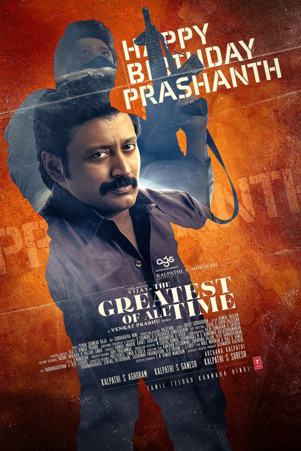 Vijay s GOAT movie team including director Venkat prabhu wishes Actor Prashanth on his birthday and poster released