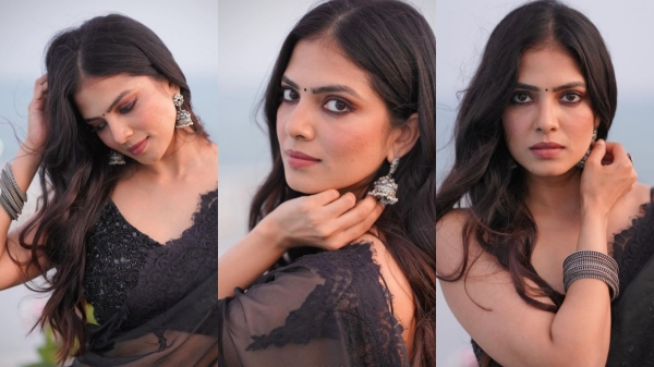 Actress Malavika mohanan s new look in See-through saree makes more likes in Instagram