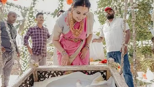 Actor Dhruva Sarja named his children at Chiranjeevi Sarja Samadhi