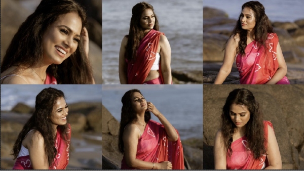 Actress Ramya pandian Saree photoshoot trending on social media