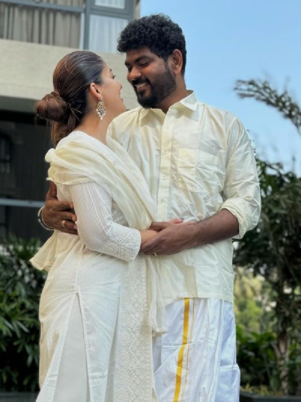 Nayanthara s photos celebrating Tamil New Year are trending on social media Nayanthara s photos celebrating Tamil New Year are trending on social media