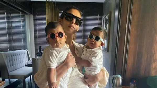 A video of Nayanthara going in an auto with her sons is trending on social media A video of Nayanthara going in an auto with her sons is trending on social media