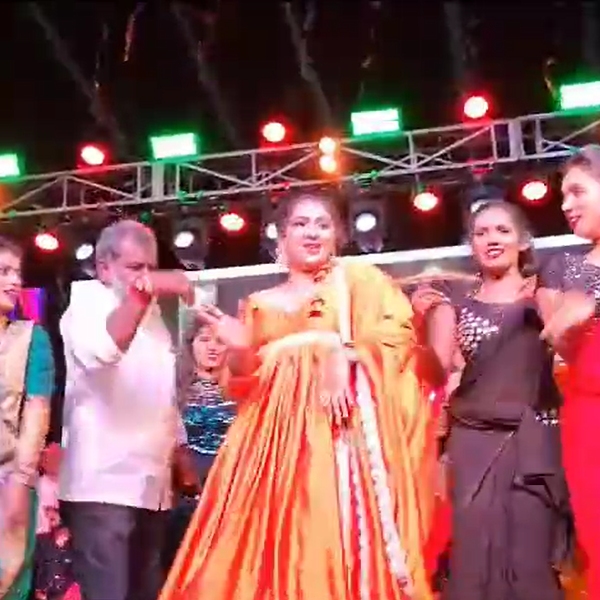 Lakshmi Menon danced at Temple Thiruvizha stage and fans crowded to took selfie with her