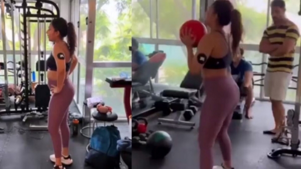 Aishwarya Rajinikanth Work Out Video Gone Trend on Social Media