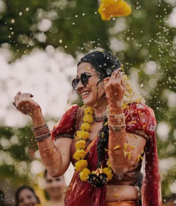 Dada movie actress aparna das marriage haldi celebration photos trending on social media Dada movie actress aparna das marriage haldi celebration photos trending on social media