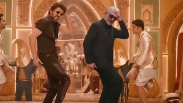 Ajith Kumar dances with Vijay for Arabic Kuthu song edit video goes trending