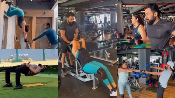 Actress Jyotika shared combined fitness video with Suriya in her instagram page