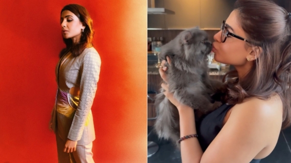 Samantha gives lip kiss to Cat video and it s reaction goes trending Samantha gives lip kiss to Cat video and it s reaction goes trending