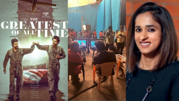 Actor Vijay s GOAT movie shooting spot still released by Archana kalpathi