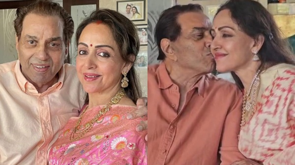 The photo of Dharmendra and Hema Malini celebrating their wedding day has become trending