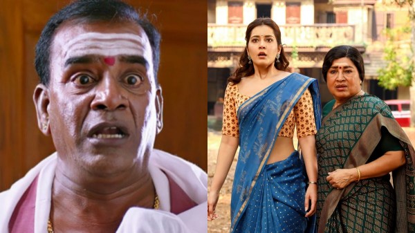 Fans slams Aranmanai 4 adult comedy scenes between Kovai Sarala and Seshu