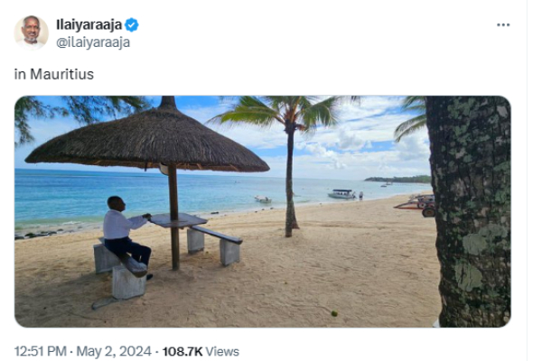 Ilaiyaraaja enjoys his vacation at Mauritius and shares a photo gets bad comments