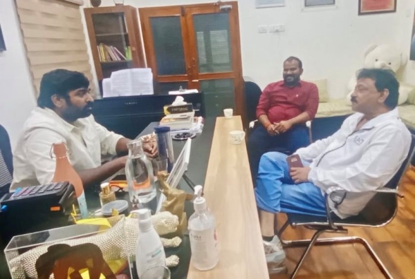 Ram Gopal Varma visits Vijay Sethupathi office and says he is even better in real than on screen Ram Gopal Varma visits Vijay Sethupathi office and says he is even better in real than on screen