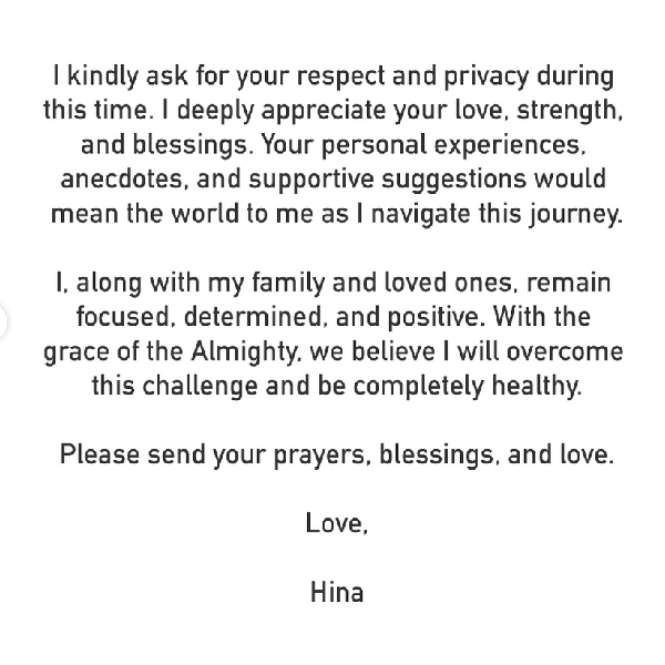 hina khan breast cancer