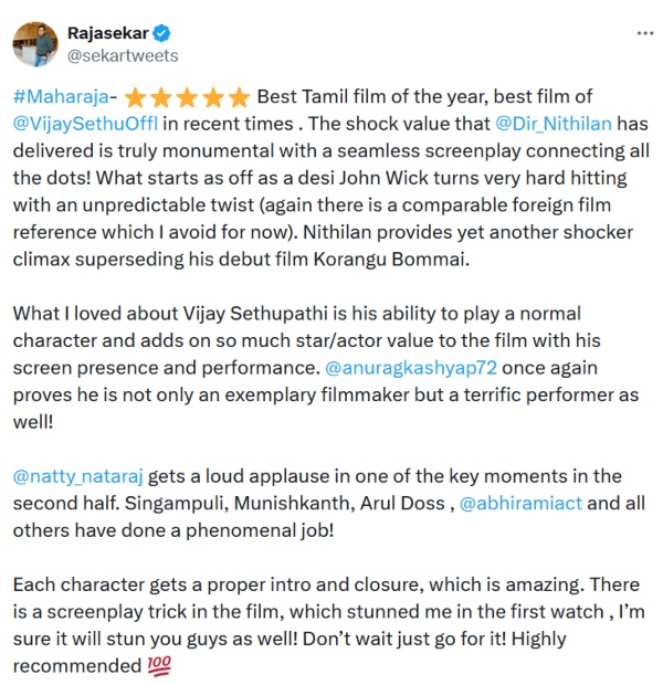 Review  Vijay Sethupathi  Maharaja  Anuragh Kashyap