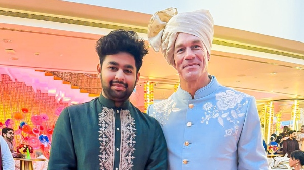 AR Ameen meets John Cena at Anat Ambani Wedding