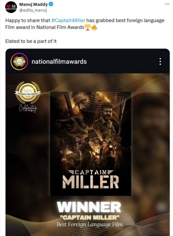 Dhanush Captain miller Arun madheswaran