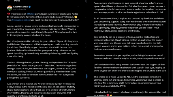 khushbu sundar me too