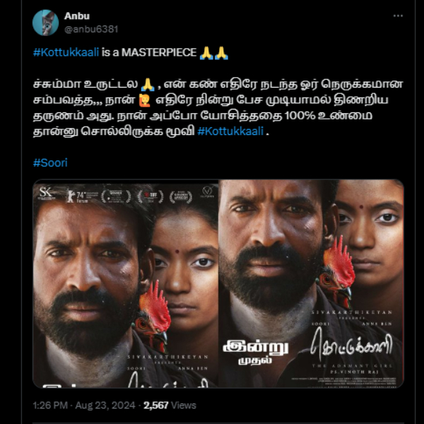 kottukkaali Soori twitter review