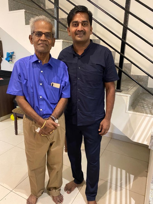 karunakaran father dies