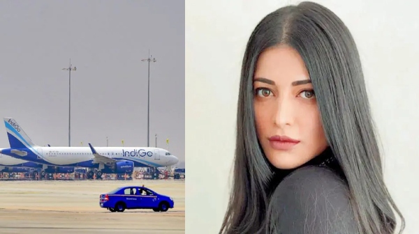 shruti haasan indigo flight