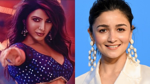 alia bhatt samantha ruth prabhu oo antava song alia bhatt samantha ruth prabhu oo antava song
