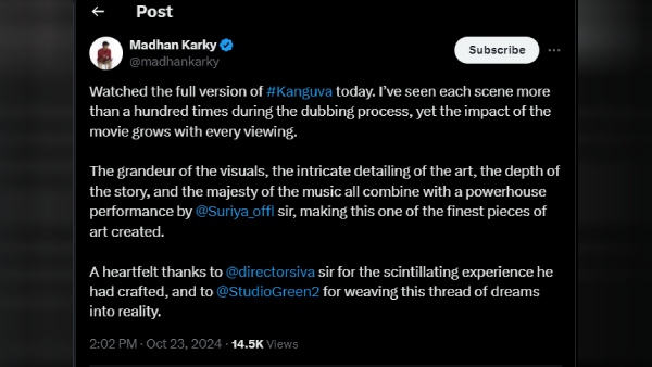 kanguva  kanguva review  kanguva first review  madhan karky
