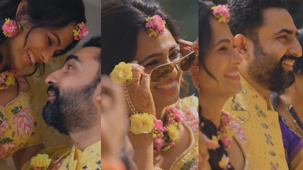 ramya pandian lovel dhawan haldi